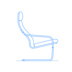 Furniture Armchair Ikea Poang Stencil Svg Design File, Free Vectors File